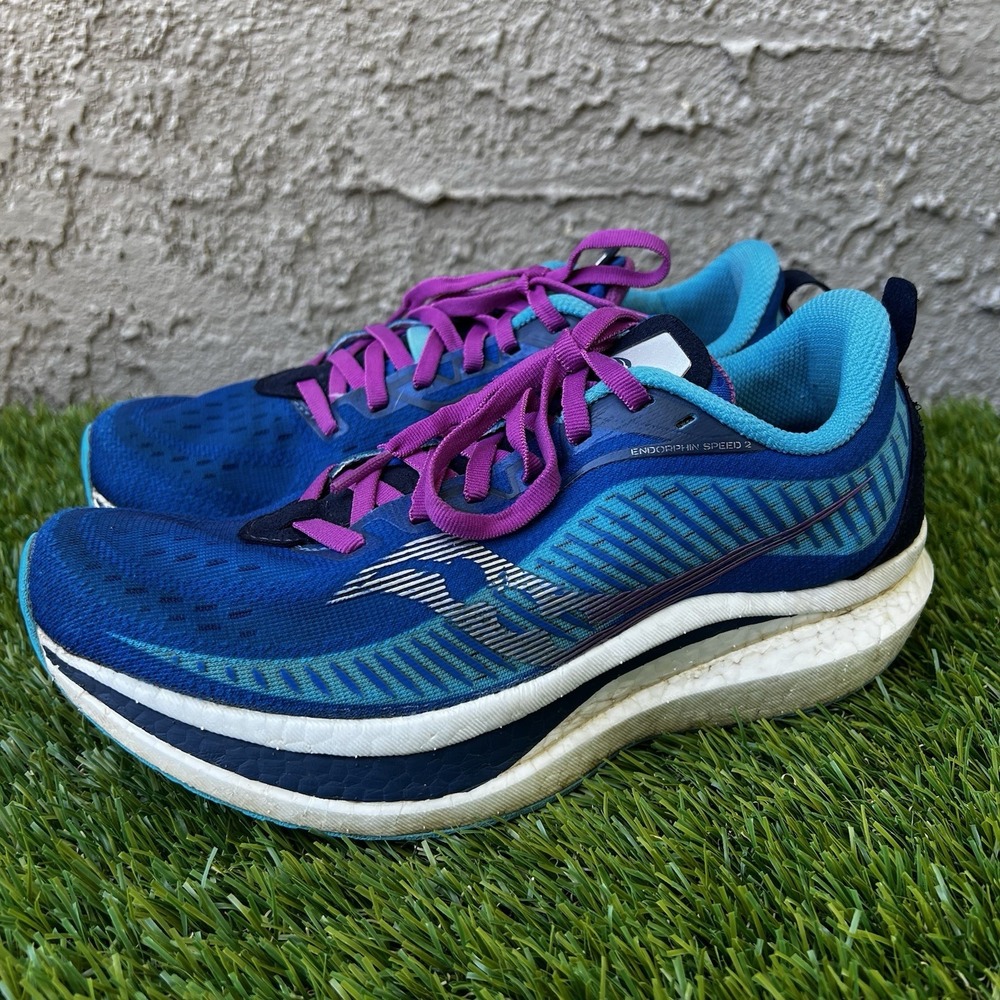 Saucony Shoes Men Size 8 Endorphin Speed 2 Blue Athletic Running